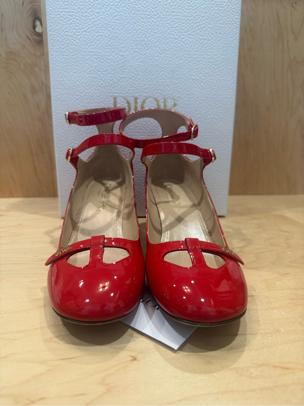 Dior Red Patent Mary Jane Double-Strap Heels with box - Picture 7 of 13